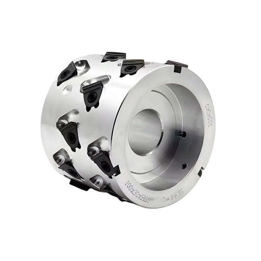 100mm Insert Style Universal Fit PCD Edgebander Heads - Brandt, HOMAG, Holzher, SCM  100mm x 30mm Bore x 48mm Height x Z=15 30° (1+4) - Comes Loaded With PCD Inserts