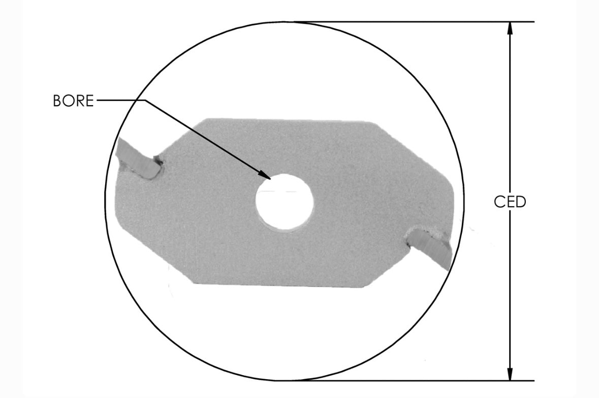 2 Wing Slot Cutter - Multiple sizes available - 1/16-1/4” Available Kerf - American Manufactured Tooling with double the lifespan, significantly increasing your production