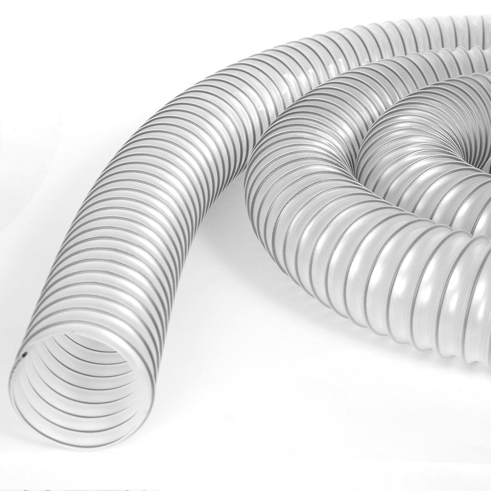 Clear Thermoplastic Multi Use Flex Hose - 2”-12” Diameters Available - US Duct American Made