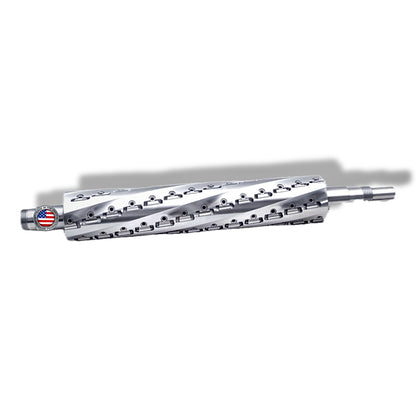 Spiral long planerhead made of steel - Inserts can be turned four times - Low noise and energy efficient through spiral and segmented knife arrangement.