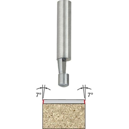 7 Deg Bevel Solid Carbide Bit 1/4" x 1/4" x 1/4" x 1 1/2" - American Made, Providing Superior Quality And Lifespan