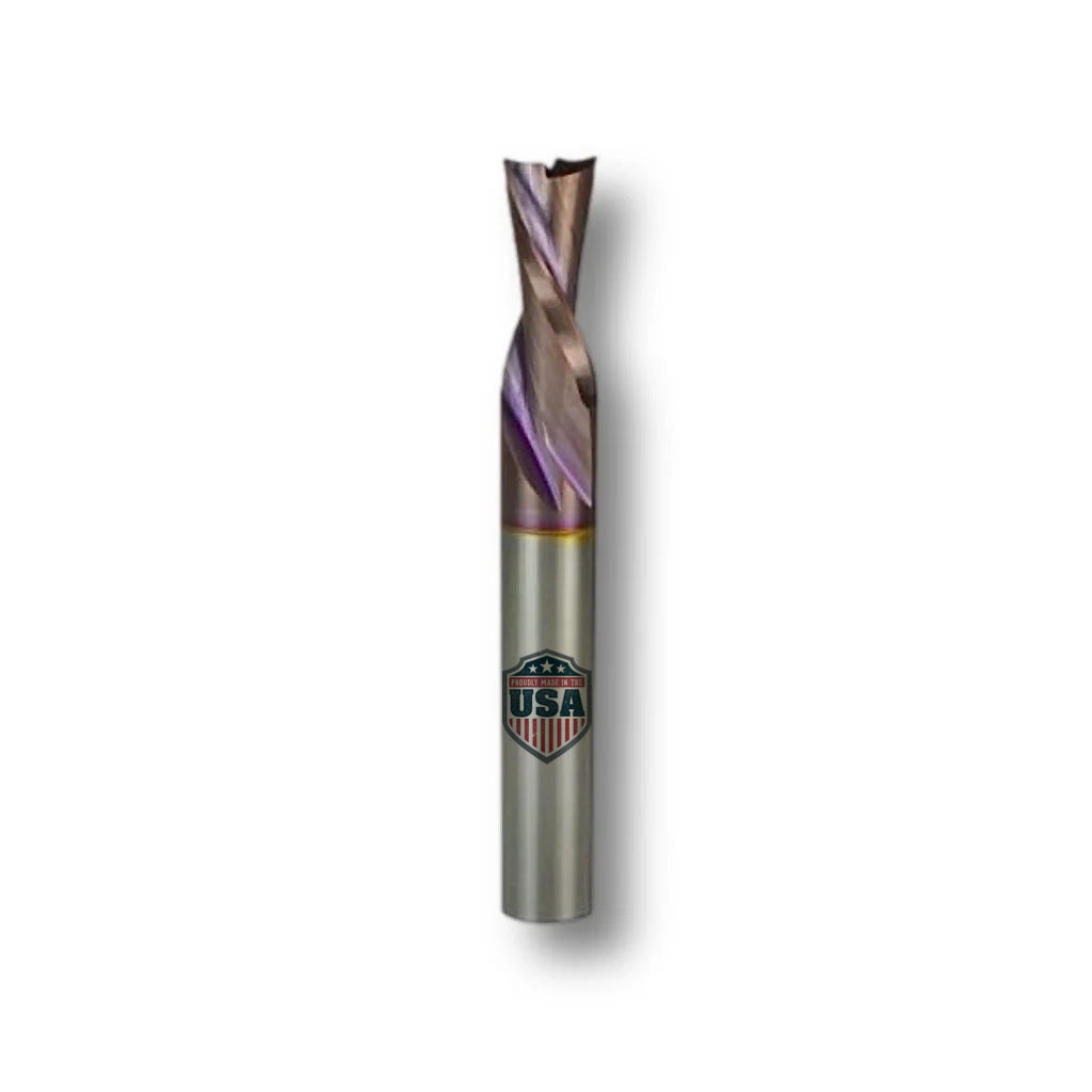 3/8" x 1" x 3/8" x 3" 2 flute MX Extreme Coated Down Spiral w/ special coating for reduced heat and longer Life