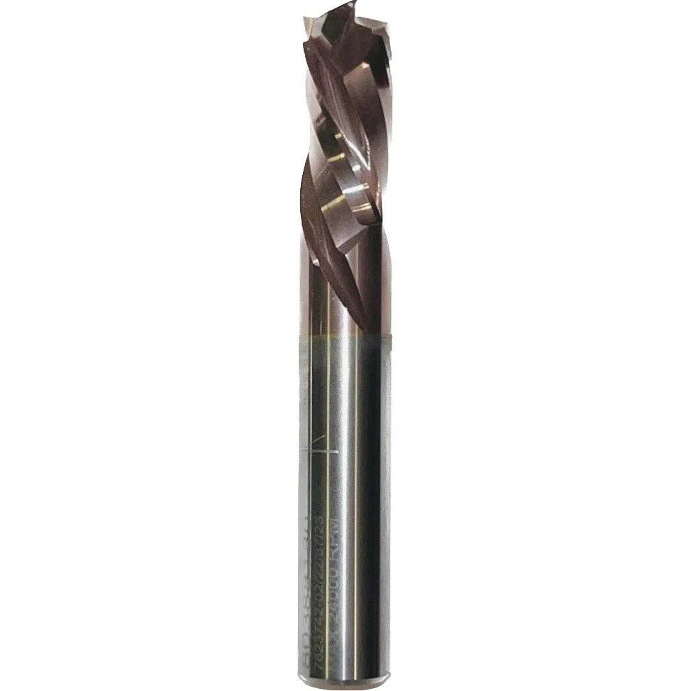 1/2” x 1-1/8" x 1/2" x 3"  3+3 High Performance 3 Flute Compression Spiral -  w/ special EnduroCoating for reduced heat and longer cut life. - RH w .200 Up-Cut