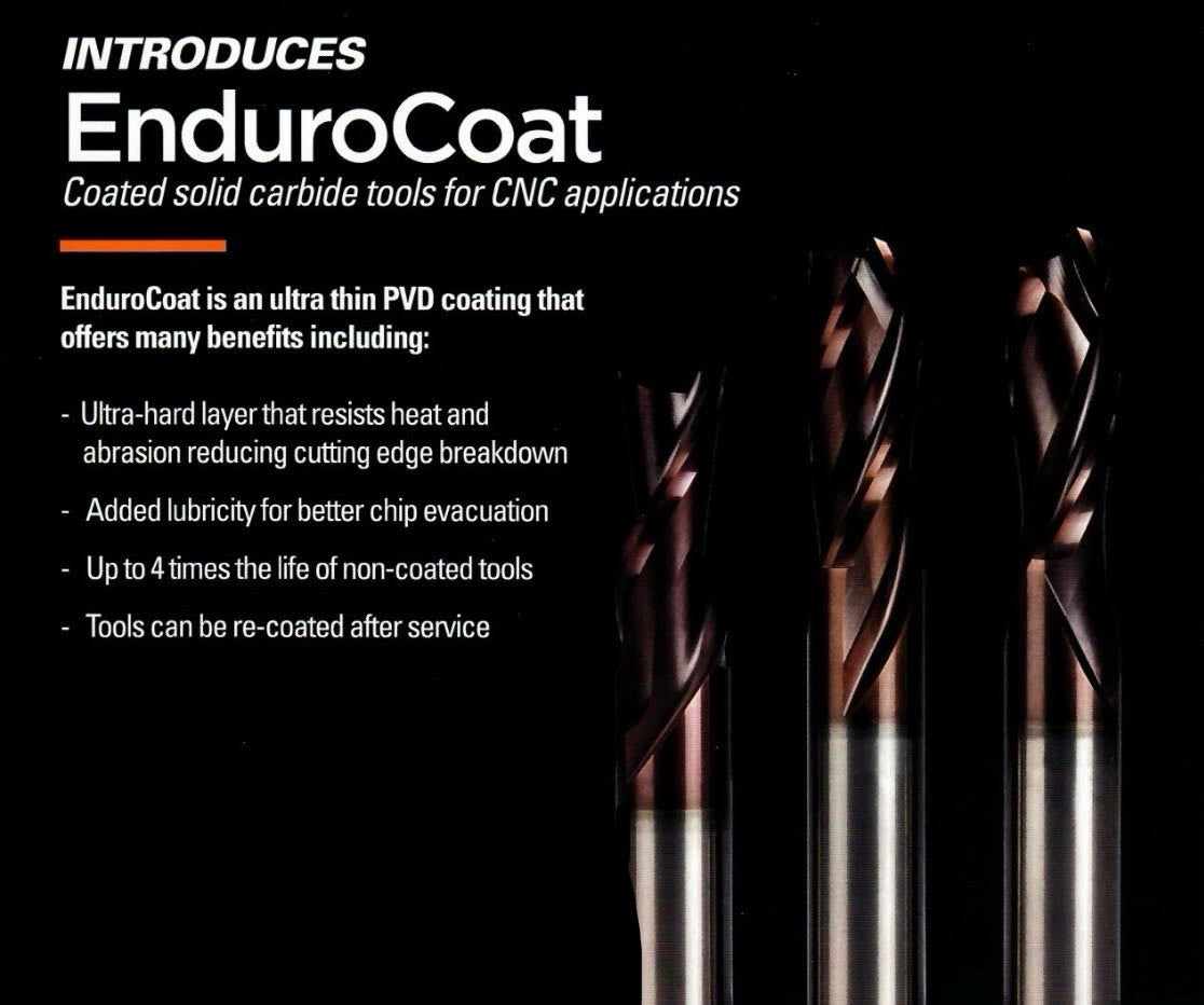 3/8" x 1-1/8" x 3/8" x 3"  3+3 High Performance 3 Flute Compression Spiral -  w/ special EnduroCoating for reduced heat and longer cut life. - RH w .200 Up-Cut